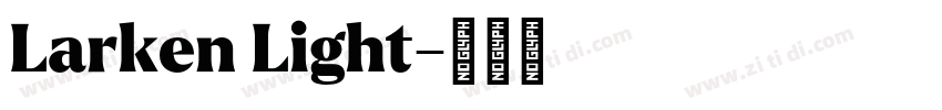 Larken Light字体转换